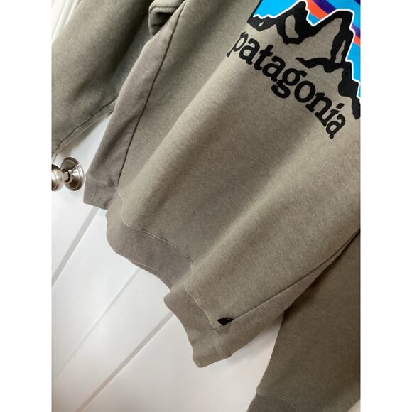 Patagonia Men's Fitz Roy Horizons Uprisal Crew Sweatshirt Sleet Green - Picture 4 of 10